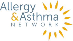 一个llergy and Asthma Network Logo in Blue and Yellow