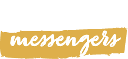 Image of trusted messengers logo in white