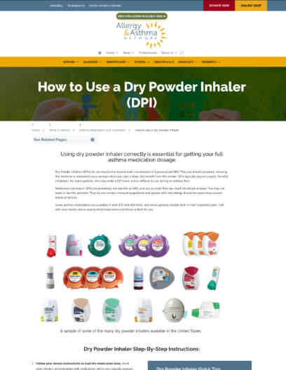 Thumbnail of How to use a dry powder inhaler web page