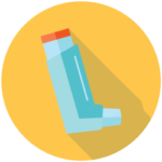 Icon of an asthma inhaler for the Asthma video series